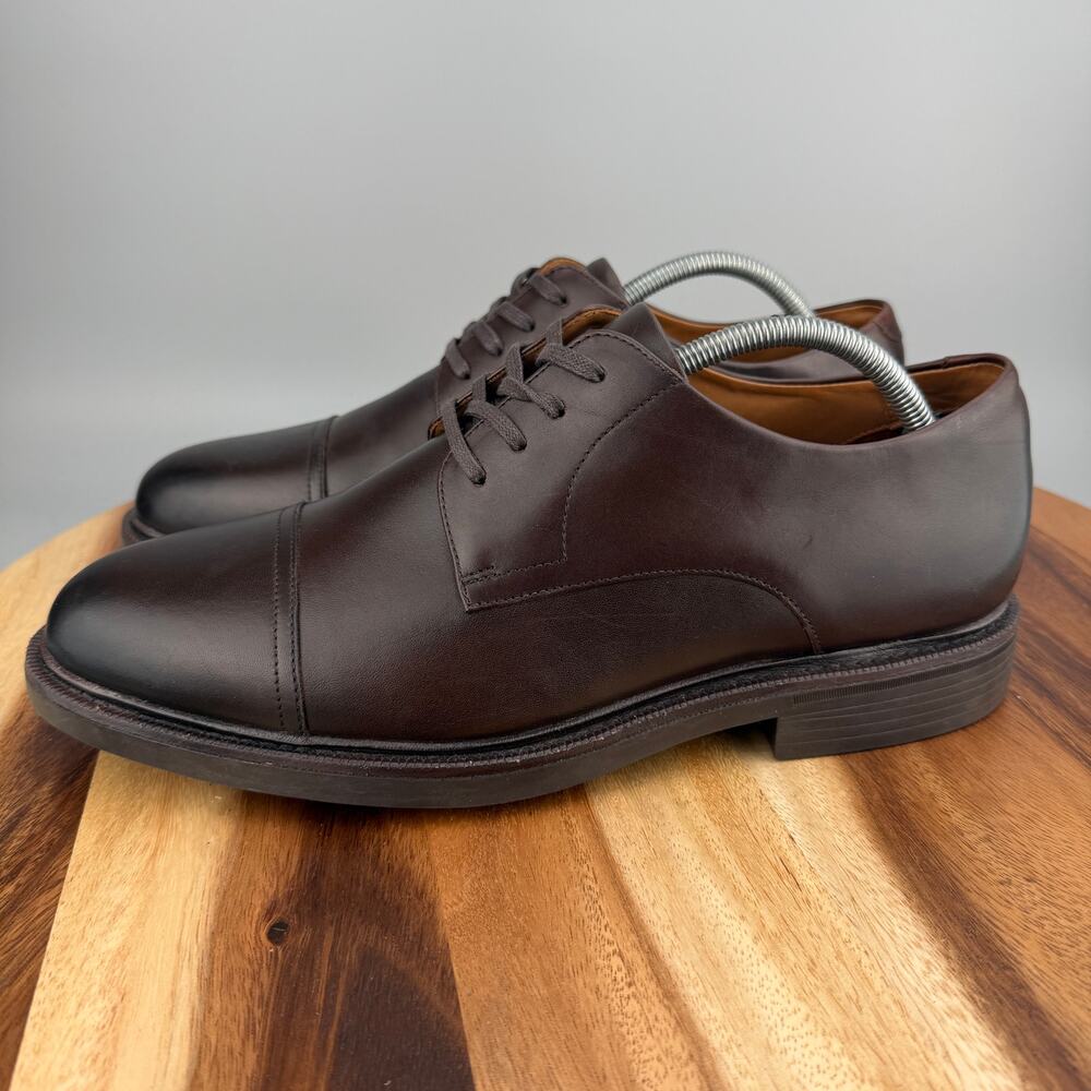 Polo Ralph Lauren Asher Cap Toe Derby Shoes Men’s Size 11 Dark Brown $195 NEW - Picture 3 of 8